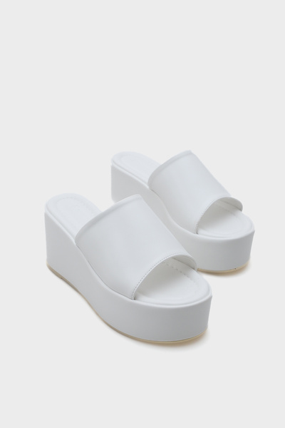 Capone Outfitters Marry Platform Straw Suede Women's Slippers