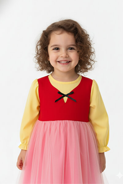 Bertuğ Bebek Heidi Kız Çocuk Bebek Kostüm Tasarım Renkli Elbise