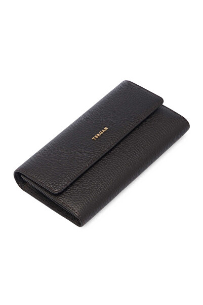 Tergan Portofel de damă din piele naturală maro - S1CB00005719-A42