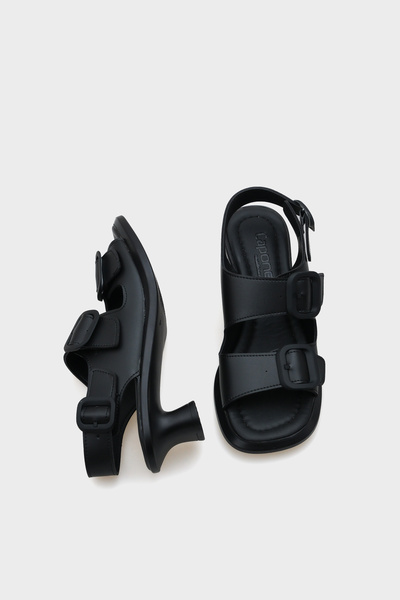 Capone Outfitters Dixie Mid Heeled Double Buckle Women's Sandals