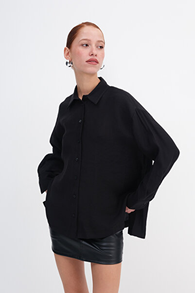 Addax Πουκάμισο Oversize με σκισίματα στα πλαϊνά G8128-H8ASN75