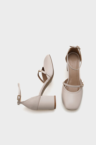 Capone Outfitters Sasha Mid Heeled Double Buckle Ankle Strap Women's Shoes