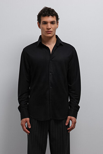 Antioch Siyah Relax Fit Erkek Gömlek