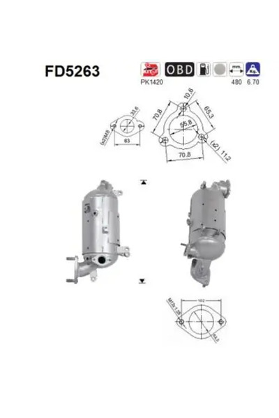As Filtru Funingine/Particule Sist.De Esapament Hyundai IX35 2009-2015