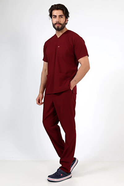 Bilenn Tekstil Ανδρικό Σετ Λύκρα με Γιακά Φάκελο - 6407 Βουργουνδία