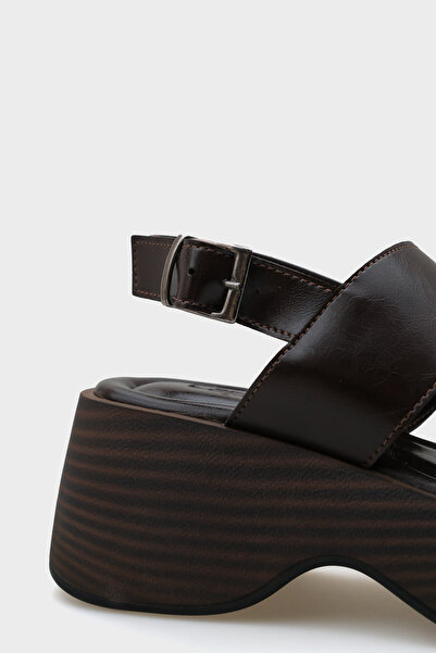 Capone Outfitters Dora Wedge Heeled Double Strap Women's Sandals