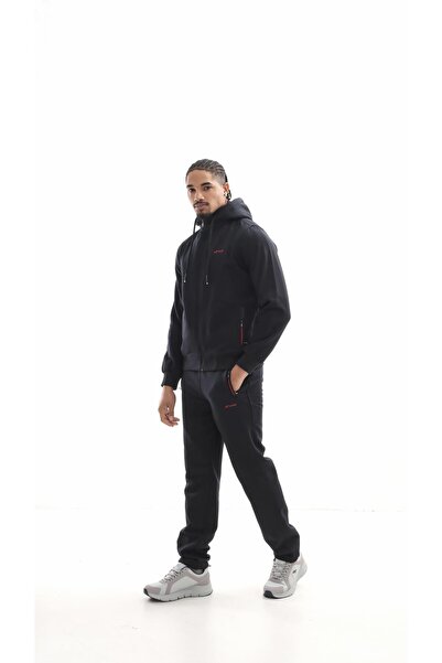 FORE SPORT Men's Fleece-Lined Zip-Up Hoodie Sports Tracksuit Set