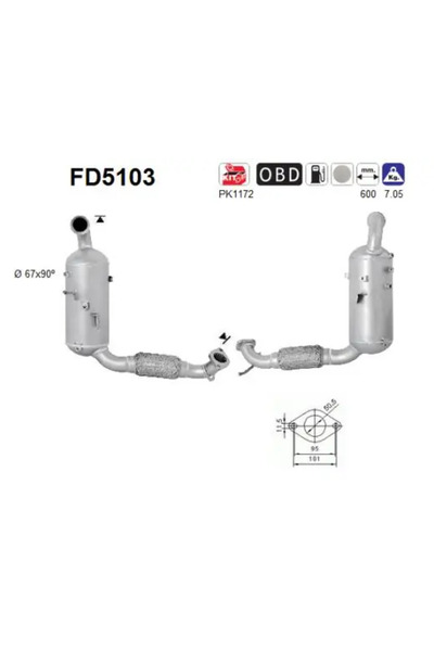 As Filtru Funingine/Particule Sist.De Esapament Ford B-Max/Ecosport/Fiesta 6