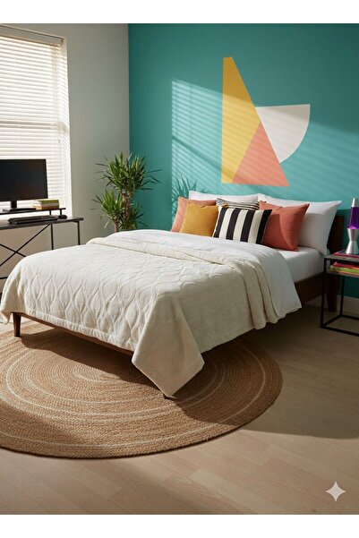 Kristal By Taç بطانية مفردة سميكة منقوشة من Taç