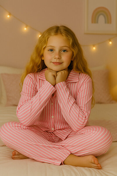 rindahomewear Комплект пижама с яка и копчета за момичета