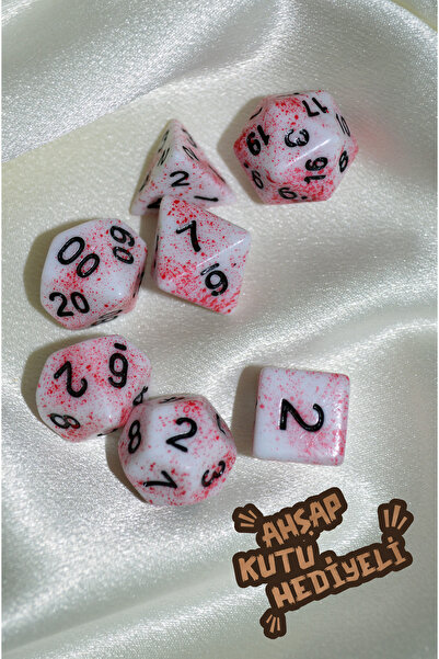 DiceLand Muharebenin İzleri 7'li DND Zar Seti + Ahşap Kutu Hediyeli!