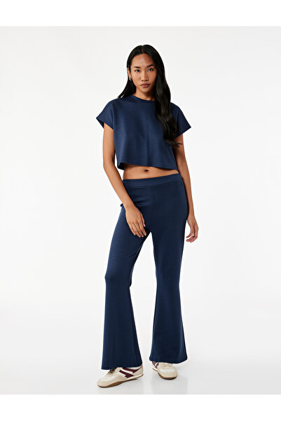 Koton Scuba Kumaş Slim Fit İspanyol Paça Pantolon