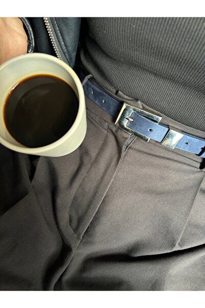 LİA KEMER Cadence U Patterned Suede Women's Silver Buckle Belt Jacket Belt Dress Belt Trouser Belt