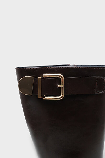 Capone Outfitters Γυναικείες μπότες με φερμουάρ στο πλάι με μεταλλική πόρπη με σόλα Norry Trak