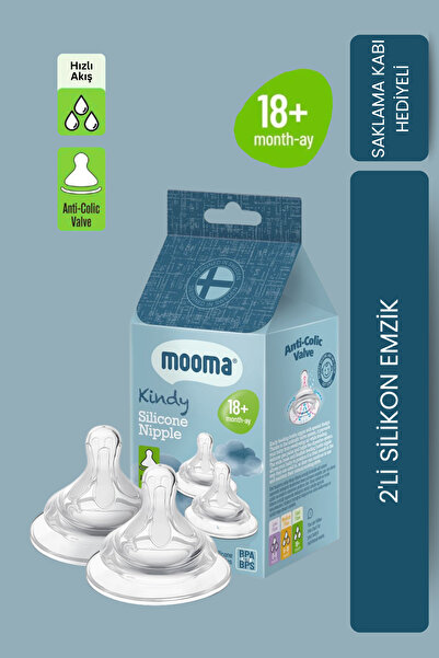 MOOMA Pachet de 2 suzete pentru bebeluși Kindy, 18+ luni