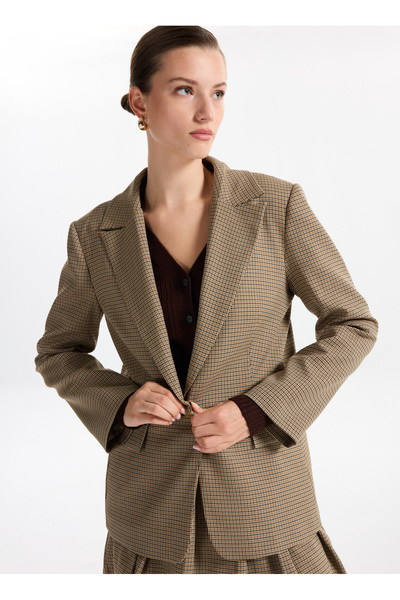Fabrika Bej - Çok Renkli Kadın Blazer F5WL-CKT0111