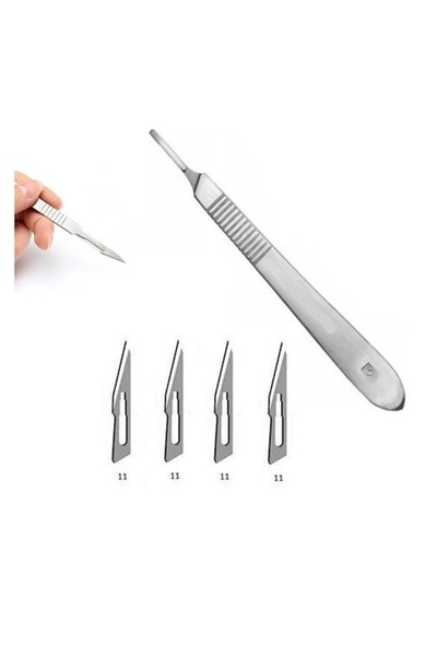 QBR Home Wood Carving Repair Hand Tool Hobby Knife Set with 4 Blades (4 tips + 1 handle)