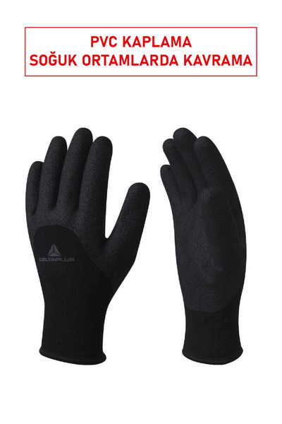 Delta Plus Deltaplus VV750 Hercule Soğuk İklim Eldiveni Termal Astar PVC Kaplama Su Geçirmez Dayanıklı