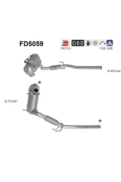 As Filtru Funingine/Particule Sist.De Esapament Audi A1 Seat Ibiza 4