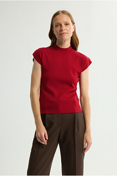 Love My Body Boğazlı Kısa Kol Triko Kazak