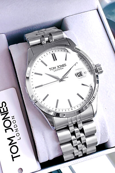 Tom Jones Original Men's Wristwatch 3 Atm Water Resistant Silver Color Steel ...