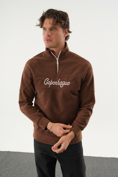 No Way Ανδρικό φούτερ Fleece με μισό φερμουάρ