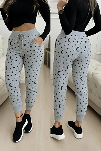 DRESSIFY Pantaloni cu dantelă pentru femei talie înaltă cu model cu două fire