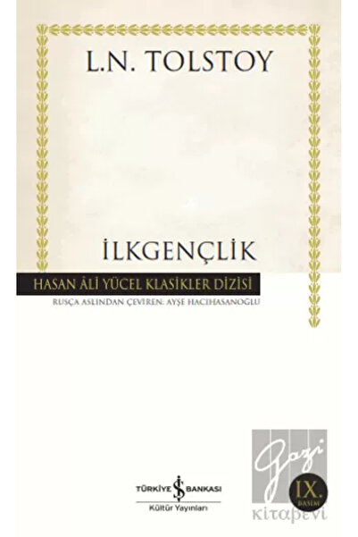 TÜRKİYE İŞ BANKASI KÜLTÜR YAYINLARI İlkgençlik