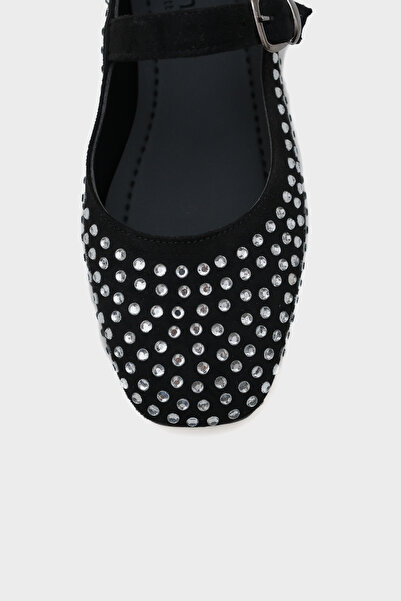 Capone Outfitters Dámské baleríny Mary Jane s kamennou přezkou