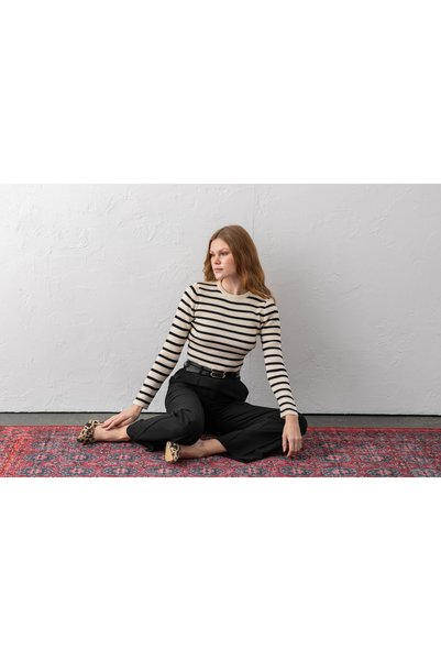 Vuntal BUTİK Curea din spate PULLOVER decoltat