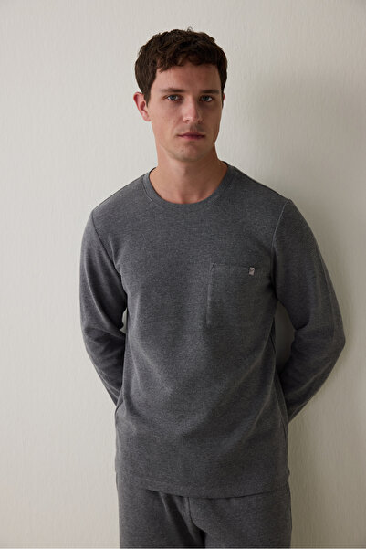 Penti Anthracite Antra Men's Relax Long Sleeve Pajama Set