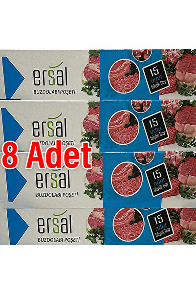 x 8 Paket Buzdolabı Poşeti Büyük Boy ( 15 Adet )