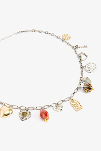 Penti Gümüş Rengi - Antrasit Daniela Kolye