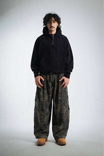 No Future Street Style High Collar Zipper Oversize Men's Hoodie Nf0337Sy