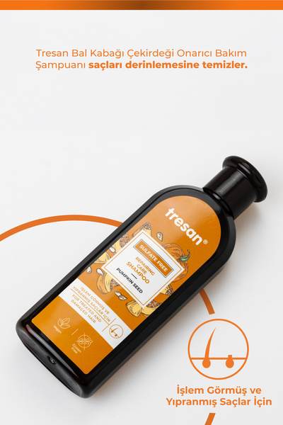 Tresan Bal Kabağı Çekirdeği Onarıcı Sülfatsız Bakım Şampuanı 300 ml x2 Adet