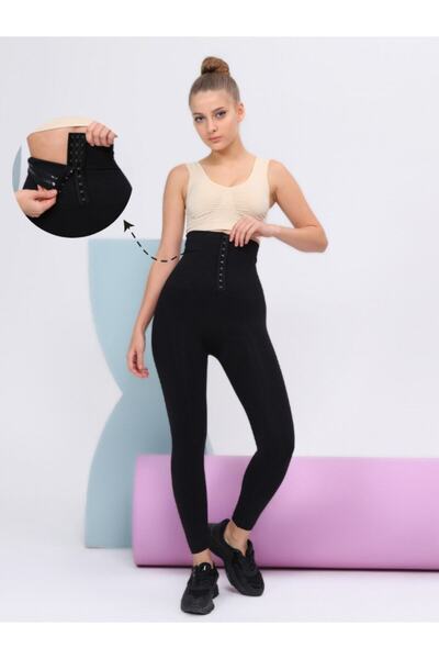 FİT1BEDEN Κορσέ κολάν 3 σταδίων με συνδετικό ψηλόμεσο συσφιγκτικό Premium με συνδετικό