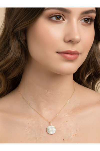 XUPING JEWELRY قلادة فاخرة من الفولاذ مع حجر الزركون من BİLGE TAKI