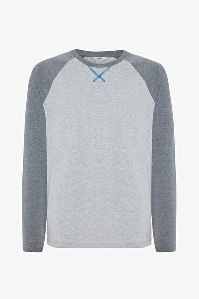 Penti Antracit férfi hosszú ujjú pamut pizsama szett