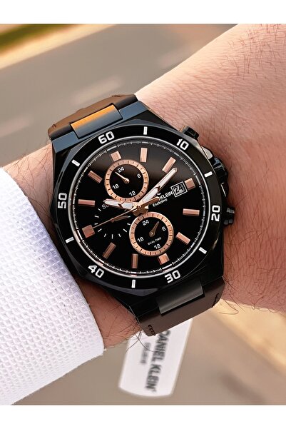 Daniel Klein Brown Leather Cord Men's Wristwatch - 30 Mt Water Resistant, Active Inner Functions