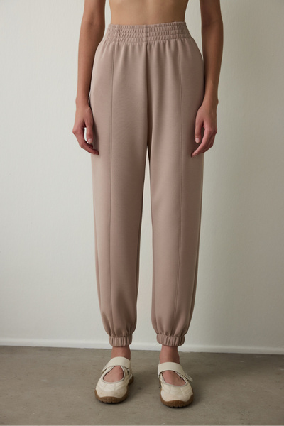 Penti Bej Yüksek Bel Dikiş Detaylı Modal Jogger