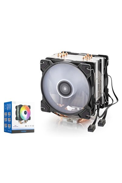 NODAR Nd2601 Cpu Processor Tower Type Cooler with Dual Fans 6 Copper Tubes - ...