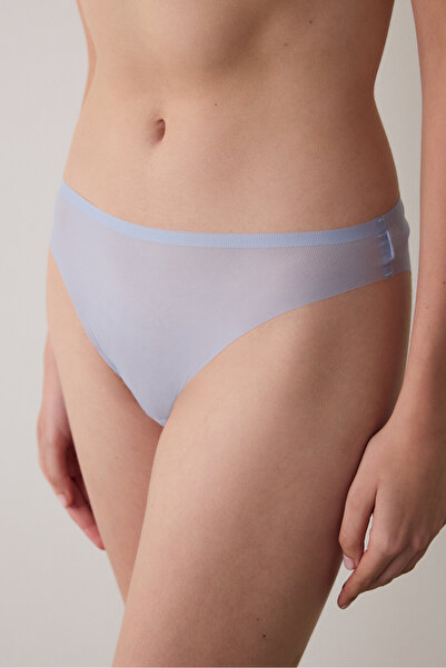 Penti Light Blue Zero Gram Seamless Non-Marking Normal Waist Slip Panties