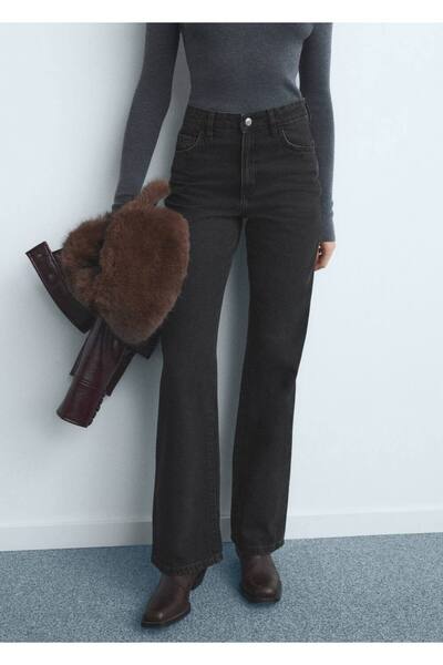 MANGO Woman Danila wideleg yüksek belli jean pantolon