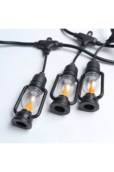 divendi-ro Șir de felinare, lungime 10 m, 10 becuri, IP44, lumină albă caldă