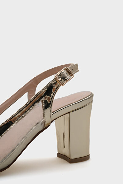 Capone Outfitters Ola 750 Women's Heeled Stone Mesh Open Back Shoes