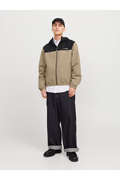 Jack & Jones Jack&Jones 12268598 JJELEGACY LIGHT JACKET HOOD Ανδρικό αθλητικό μπουφάν καφέ