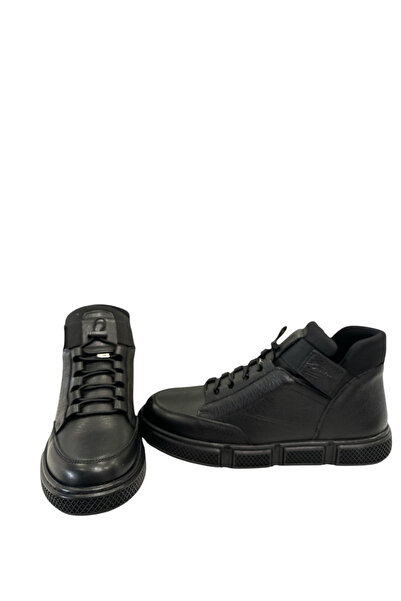 JAMES FRANCO 19 05 80M 5170 Γνήσιο Δερμάτινο Κλασικό Μποτάκι Μαύρο