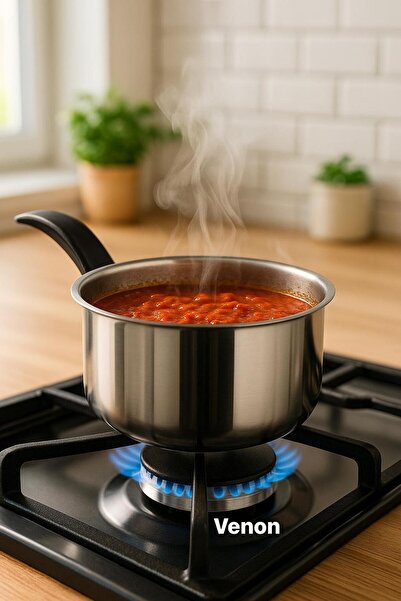 VENON No 3 Koçera Milk Jug-Sauce Bowl-16X9 cm Dishwasher Safe, Lifetime Warranty 430 Stainless