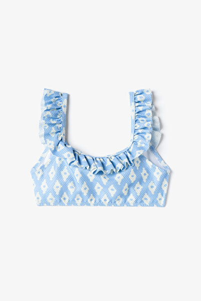 Penti Pink Leaf Patterned Girl's Bikini Set