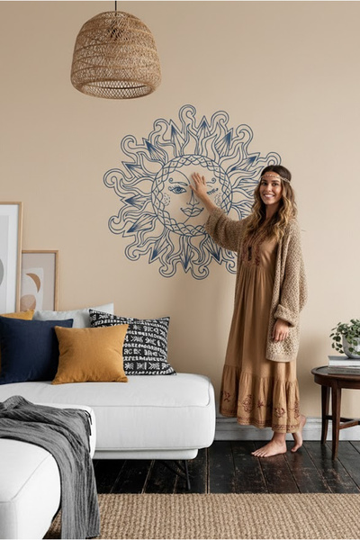 Kt Grup Bohem Güneş Salon Oturma Odası Ve Antre Modern Duvar Sticker